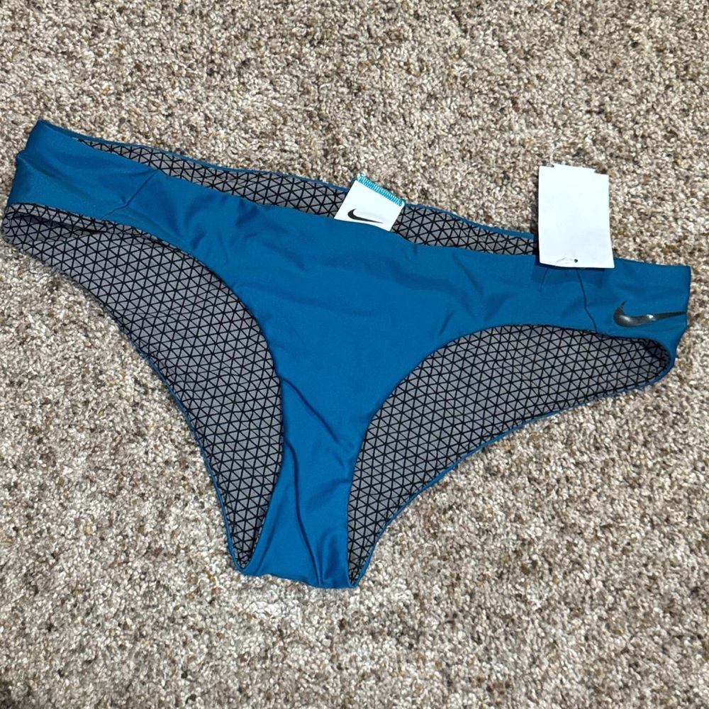 Nike Teal and Black Bikini Bottoms